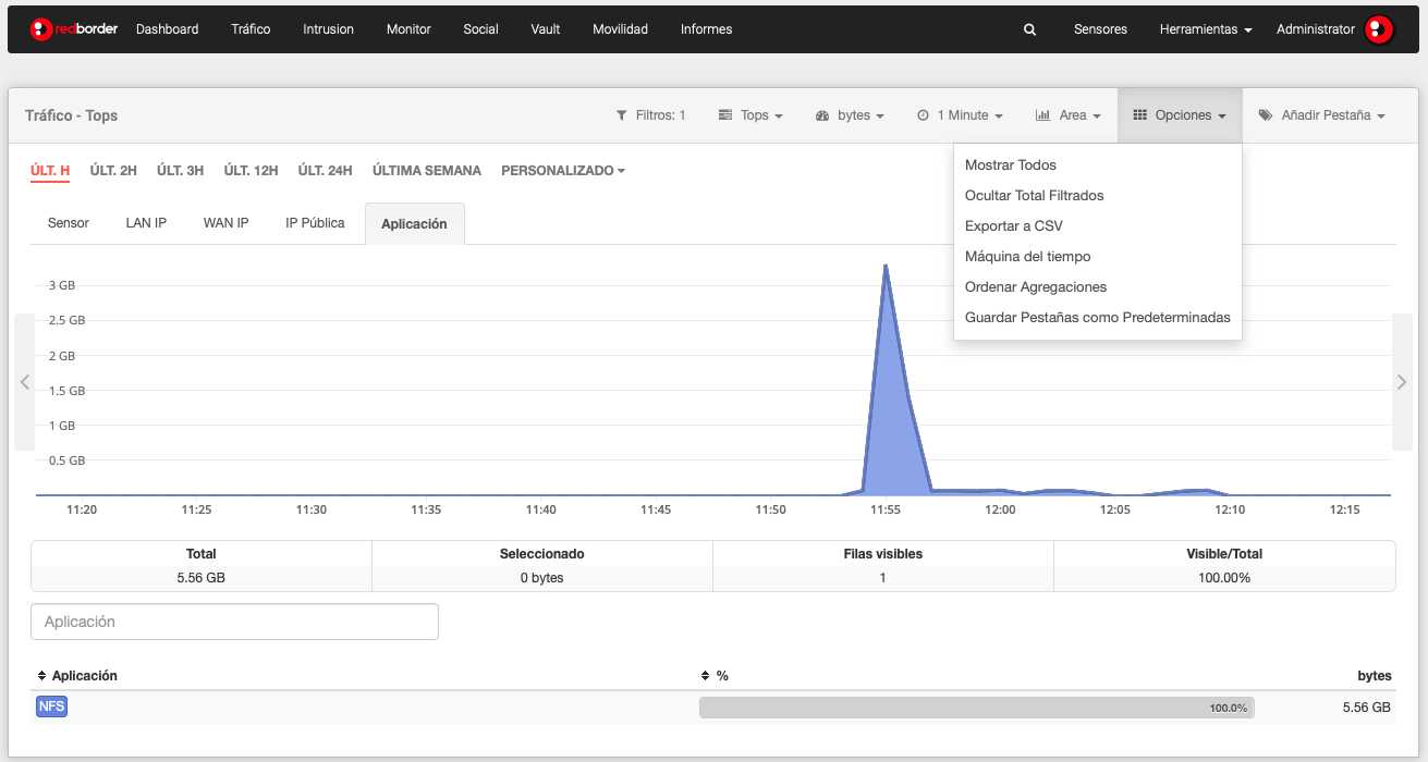 Opciones: Exportar a CSV